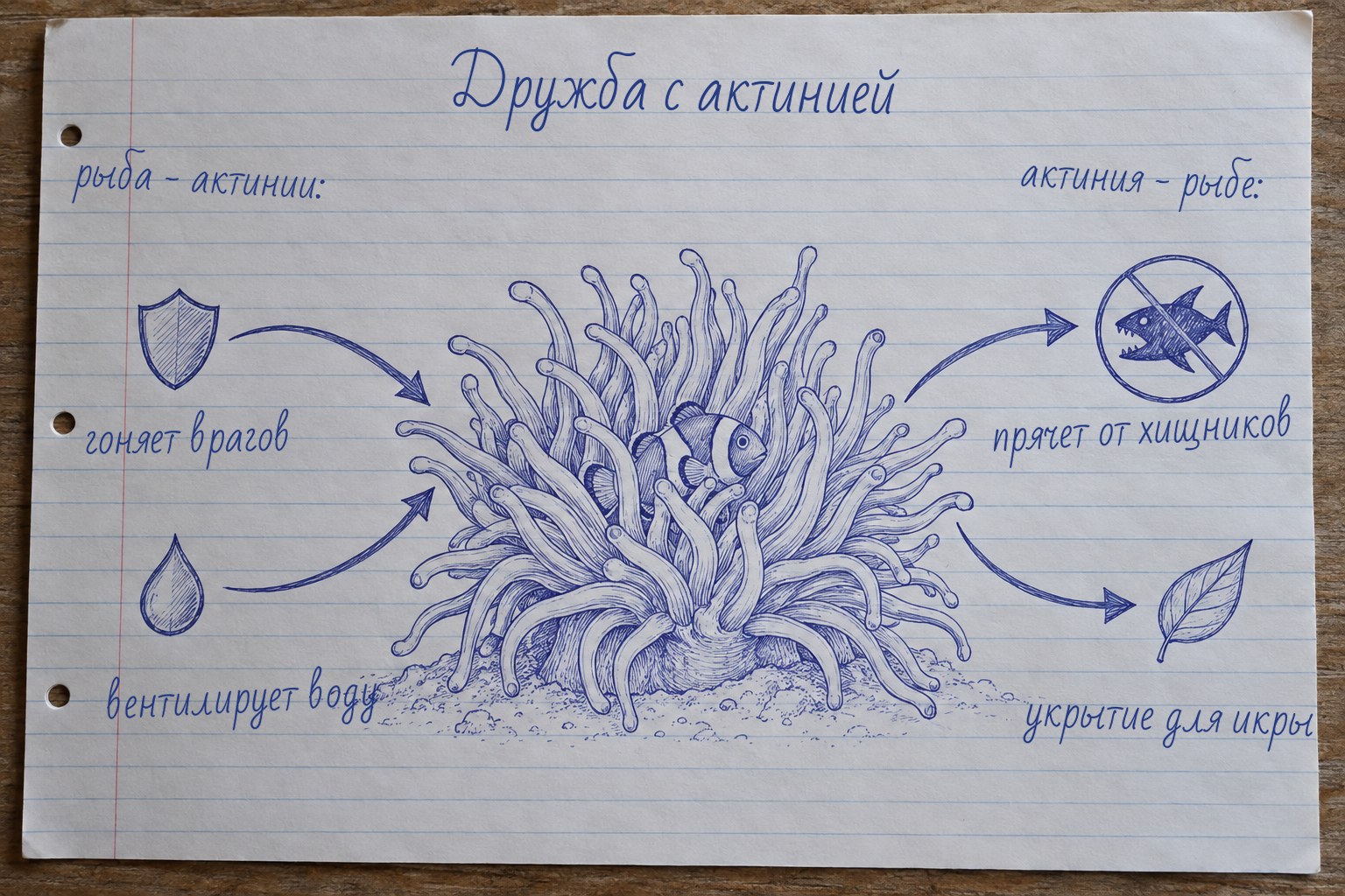 Чем рыба-клоун и актиния полезны друг другу