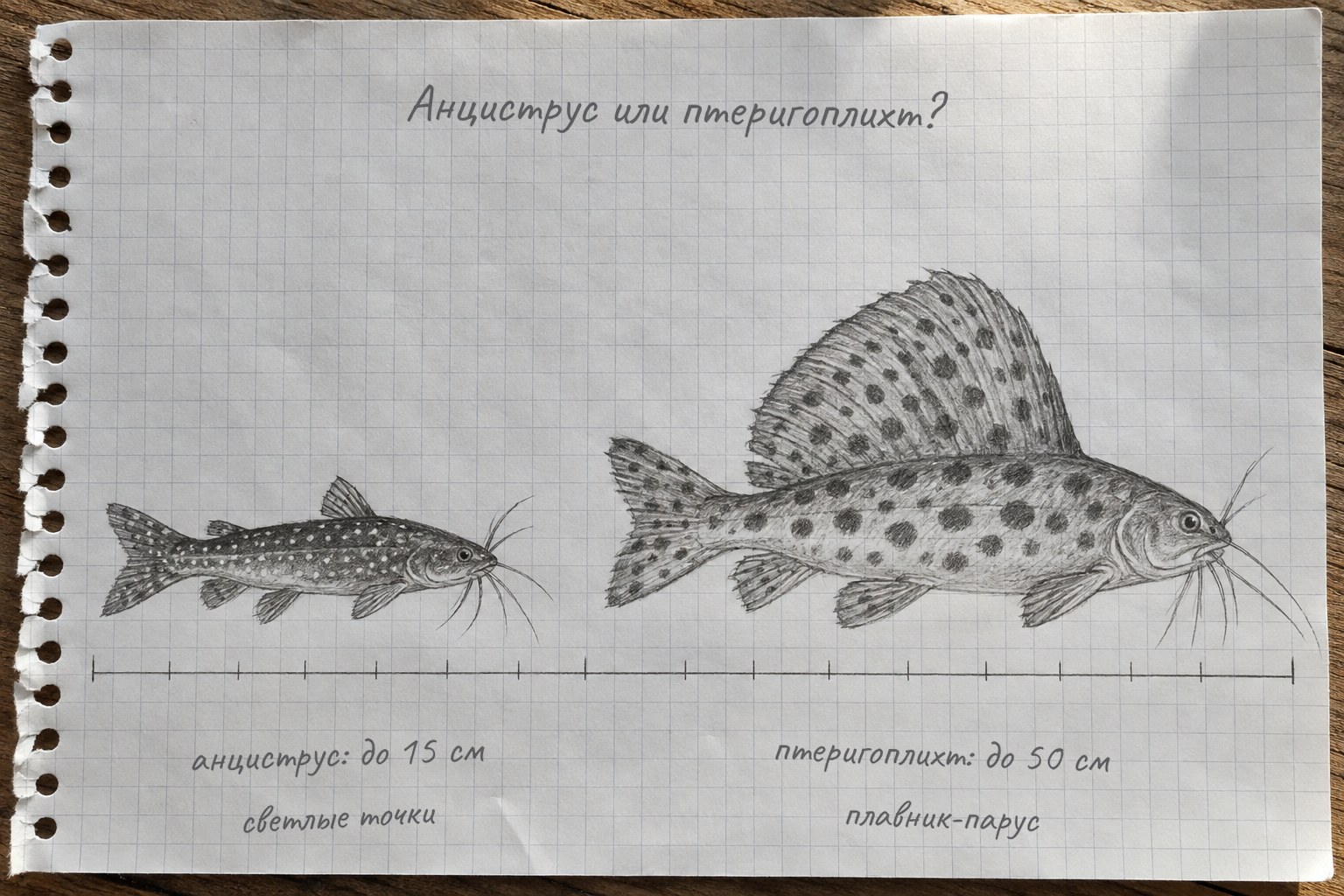 Птеригоплихт или анциструс: как различить малька в магазине