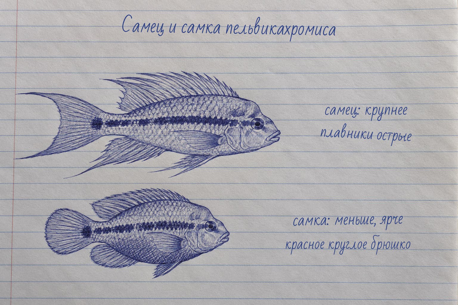 Как отличить самку пельвикахромиса от самца